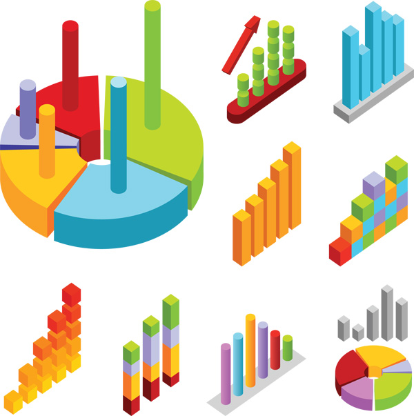 3D renderings elements 02 vector