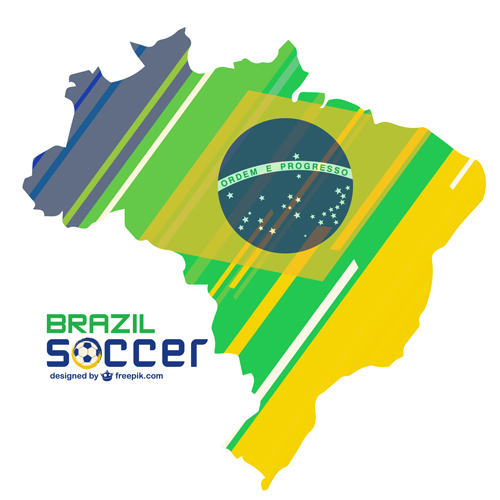 2014 brazil world football tournament vector background 09