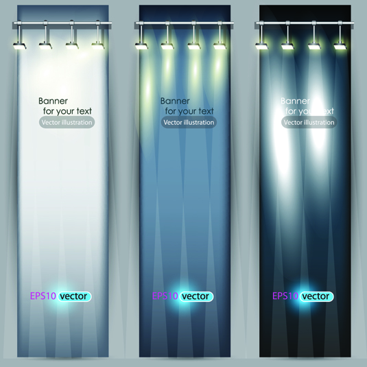 Spotlight banner vector 03