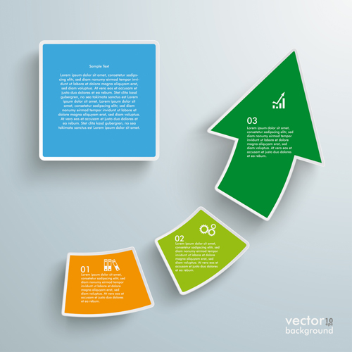 3D arrow business template background 04