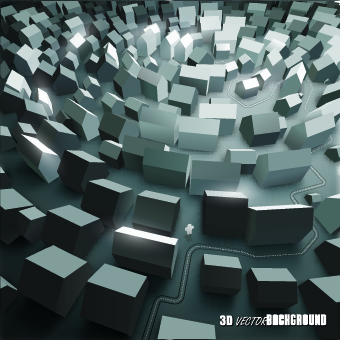 3D Modern background vector set 03