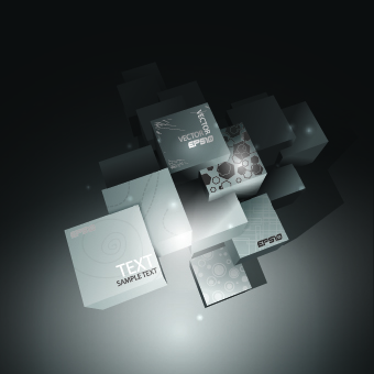 3D Modern background vector set 05