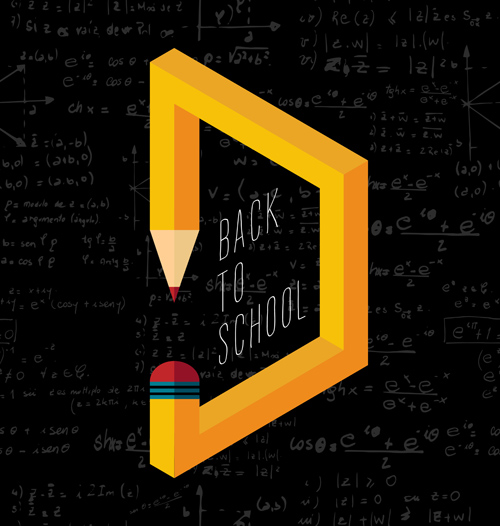Back to school pencil creative template vector 09