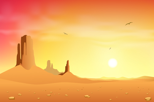 Background desert design elements vector 01