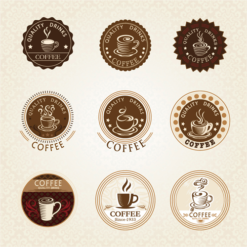 vintage coffee badge 