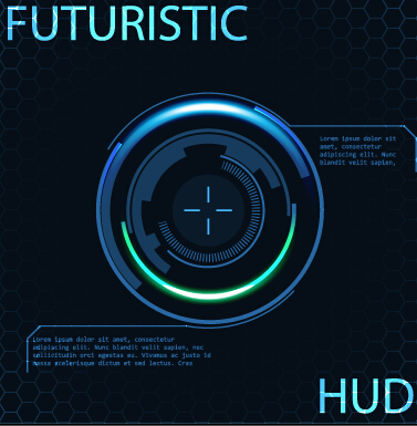Blue light futuristic illustration vector 05