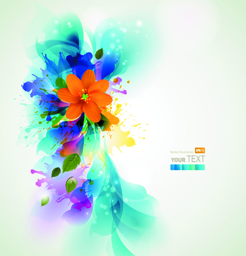 watercolor vector background flowers flower background 