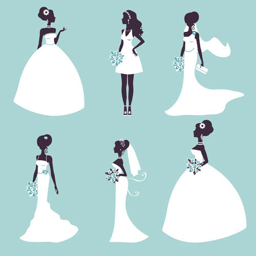 wedding silhouettes bride 