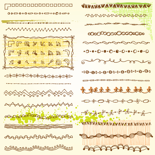 Cartoon floral border and frame vector material 02