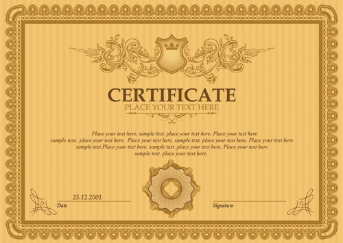 template classical certificate 