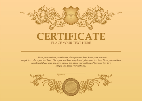classical certificate template certificate 
