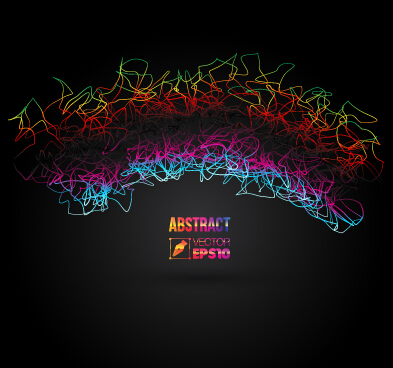 line abstract background art vector 01 Colored line abstract background art vector 01