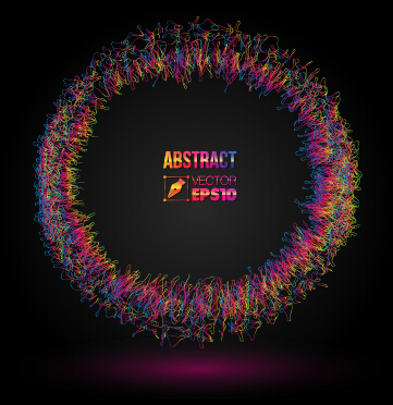 line abstract background art vector 04 Colored line abstract background art vector 04