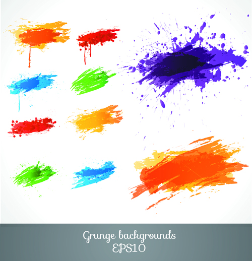 vector background paint grunge colored background 