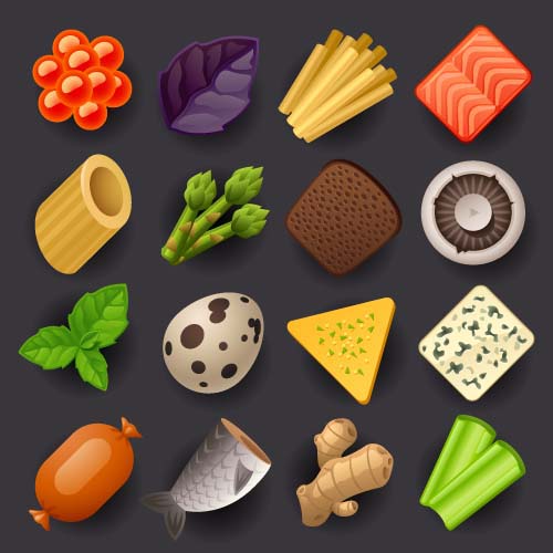 ingredients icons cooking 