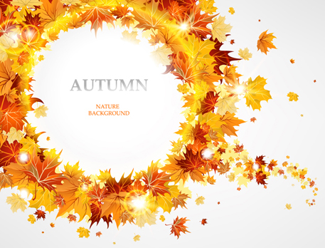 Creative Autumn leaves figures vector background 02