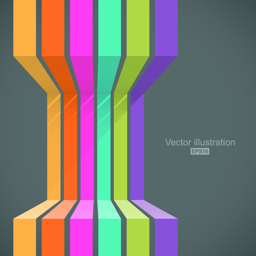 Creative colorful lines business template vector 02