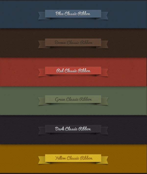 Creative ribbon labels psd graphics