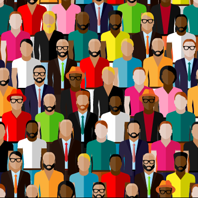 Different people pattern seamless vector 02
