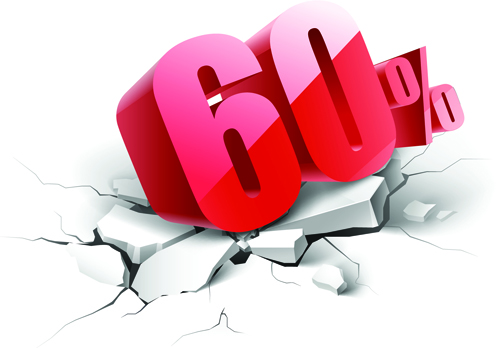 Creative discount percent design vector background 04