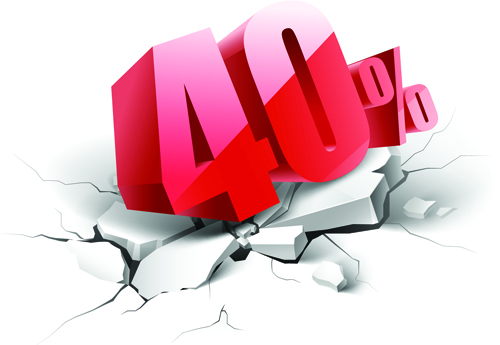 Creative discount percent design vector background 06