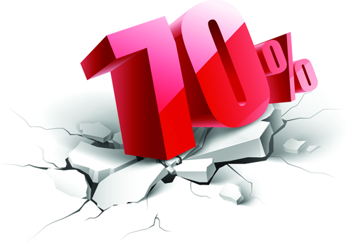 Creative discount percent design vector background 07