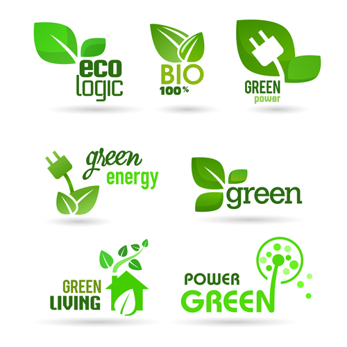 Eco and bio creative logos vector 01