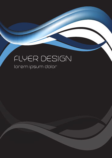 template flyer dynamic lines cover background 
