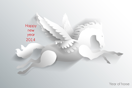 2014 horses creative design vector 10