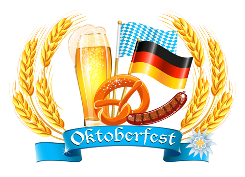 Oktoberfest elements element celebration background vector background 