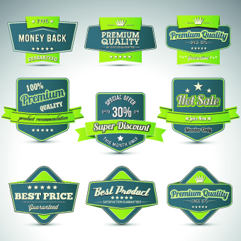 Product elements labels vector 03