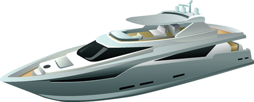 Realistic yacht model design 02 vector