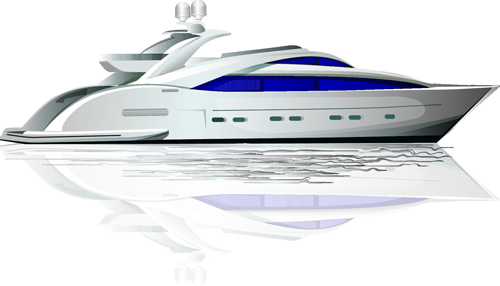 Realistic yacht model design 03 vector