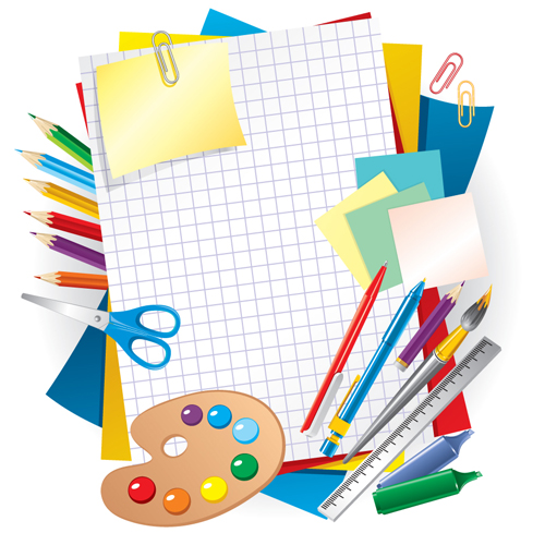 Set of School design elements vector 08