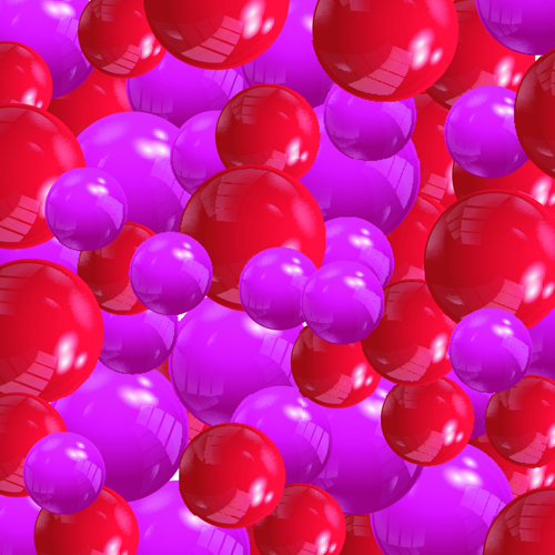 Shiny colored balls background vector material 03