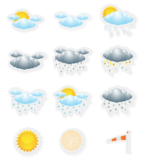 weather icons Small fine icons 