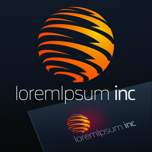 Spherical business logos abstractor vector 07