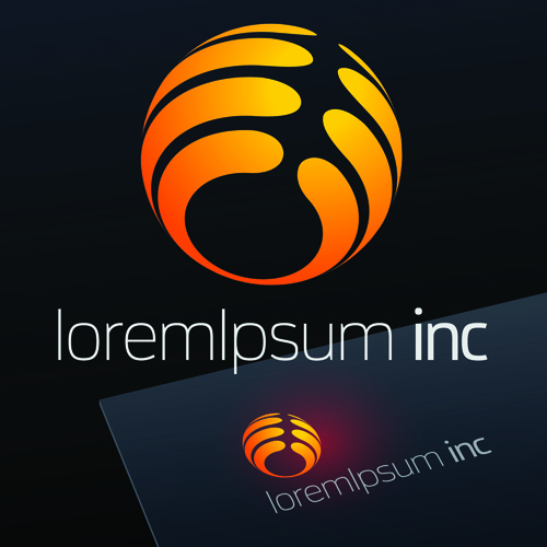 Spherical business logos abstractor vector 08