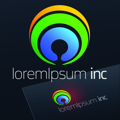 Spherical business logos abstractor vector 09