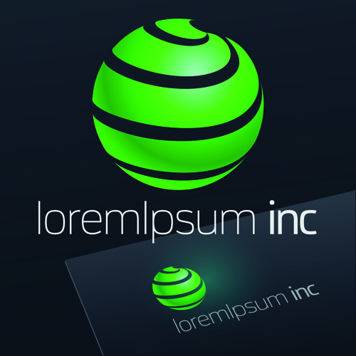 Spherical business logos abstractor vector 10