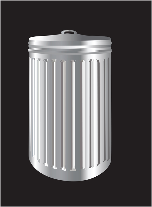 Colorful trash can vector 03