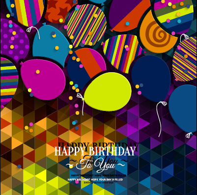 Triangle with balloon birthday background