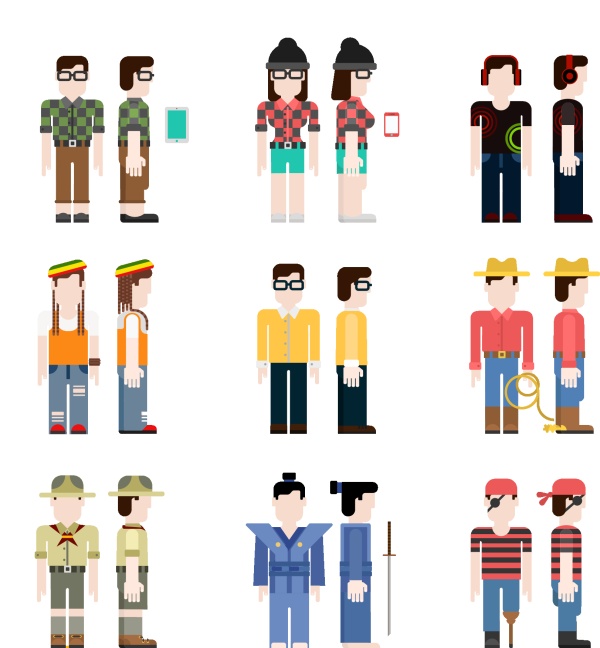 Vector people cartoon styles