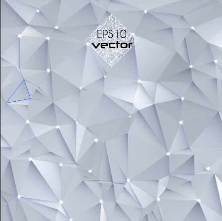 white polygonal background vector background 