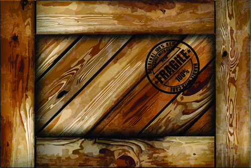 Elements of Wooden Box pattern Backgrounds vector 03