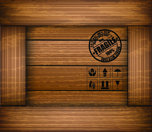 Elements of Wooden Box pattern Backgrounds vector 05