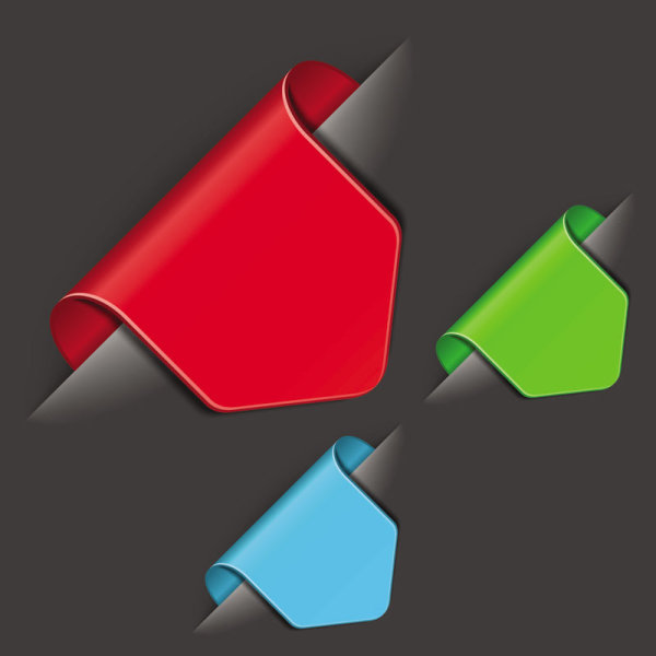 3D Creative label vector 04
