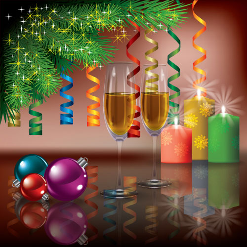 Christmas Decoration elements vector 01