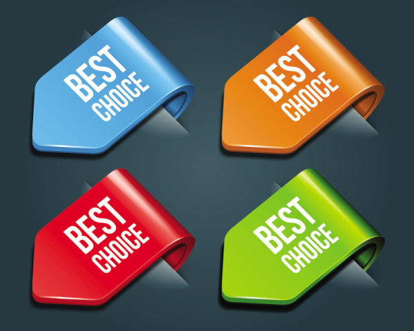 3D Creative label vector 02
