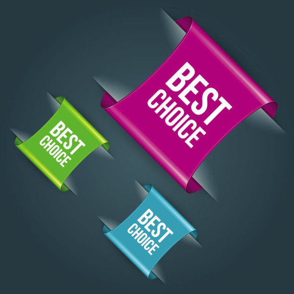 3D Creative label vector 03